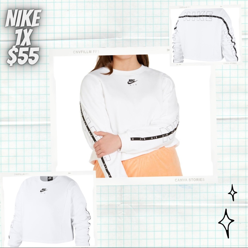 Nike Air Women’s Plus Size Crewneck Cropped Top
